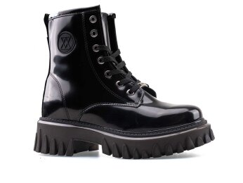 Wickers 2615 Zenne Bot Fermuarlı - Siyah/Rugan - 5