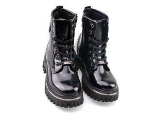 Wickers 2615 Zenne Bot Fermuarlı - Siyah/Rugan - 6