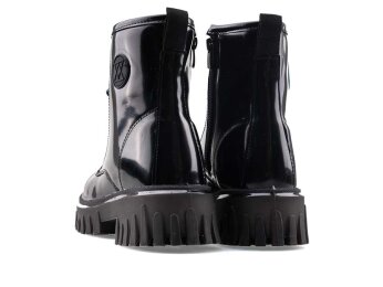 Wickers 2615 Zenne Bot Fermuarlı - Siyah/Rugan - 7