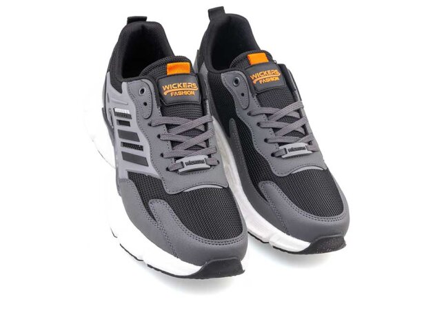 Wickers 2757 Merdane Triko - Füme/Siyah/Turuncu - 2