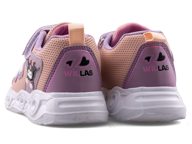 Willas 0025 Patik Cilt Işıklı - Lila/Pudra - 3