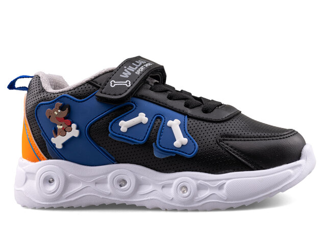 Willas 0025 Patik Cilt Işıklı - Siyah/Oranj - 1