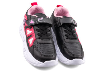 Willas 0025 Patik Cilt Işıklı - Siyah/Pembe - Willas