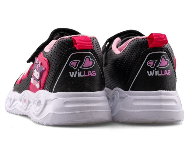 Willas 0025 Patik Cilt Işıklı - Siyah/Pembe - 3